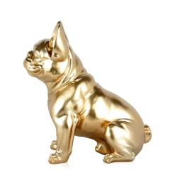 French Bulldog 40cm Gold Resin Indoor Sculpture