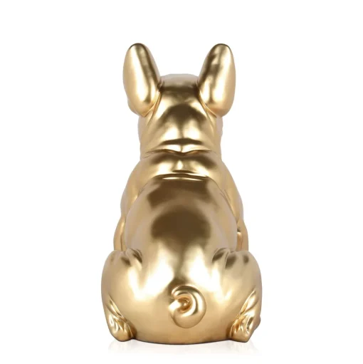 French Bulldog 40cm Gold Resin Indoor Sculpture