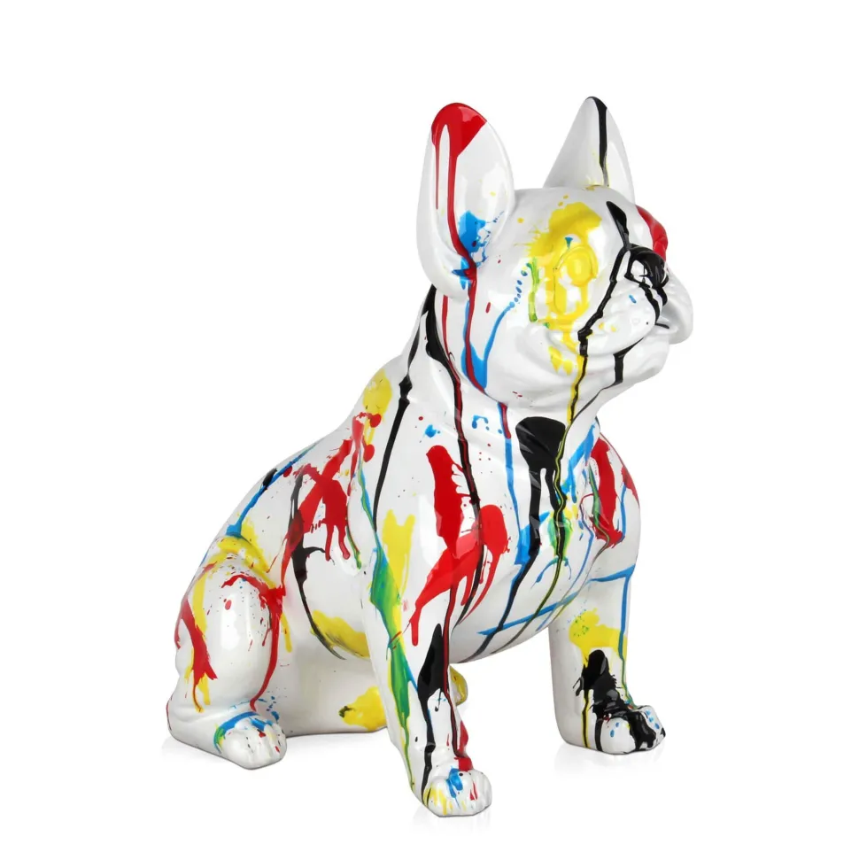 French Bulldog 40cm Multicolour Resin Indoor Sculpture