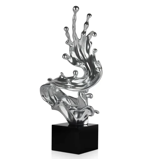 Frozen Motion 86cm Silver Resin Indoor Sculpture