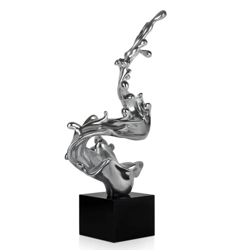 Frozen Motion 86cm Silver Resin Indoor Sculpture