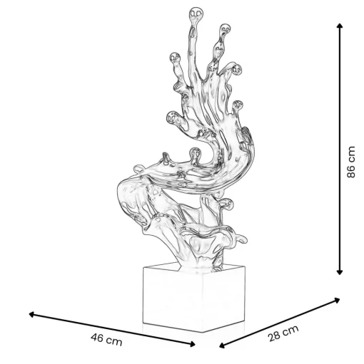 Frozen Motion 86cm Silver Resin Indoor Sculpture