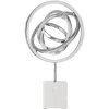 Galactic Sphere 43cm Silver Metal Indoor Sculpture