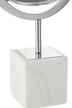 Galactic Sphere 43cm Silver Metal Indoor Sculpture