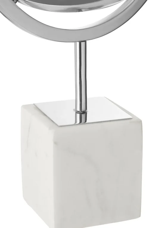 Galactic Sphere 43cm Silver Metal Indoor Sculpture