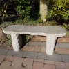 Galloway Natural Granite Pink Stone Garden Bench