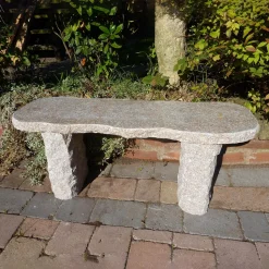 Galloway Natural Granite Pink Stone Garden Bench