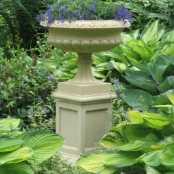 Georgian Tazza Stone Garden Planter on Pedestal