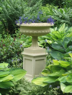 Georgian Tazza Stone Garden Planter on Pedestal