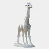 Gigantic Giraffe 350cm White Marble Garden Statue v5