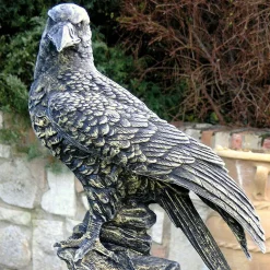 Golden Eagle Bronze Metal Garden Statue