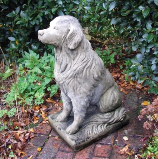 Golden Retriever Stone Garden Ornament