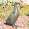 Goose 55cm Bronze Metal Garden Ornament