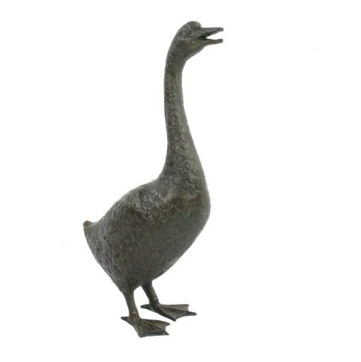 Goose 66cm Bronze Metal Garden Ornament