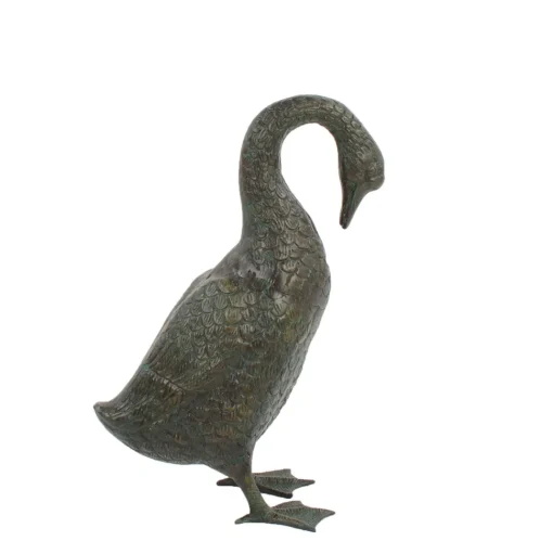 Goose 55cm Bronze Metal Garden Ornament