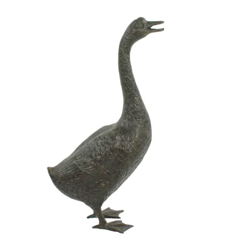 Goose 66cm Bronze Metal Garden Ornament