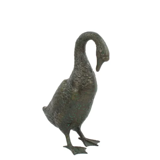 Goose 55cm Bronze Metal Garden Ornament