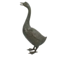 Goose 66cm Bronze Metal Garden Ornament