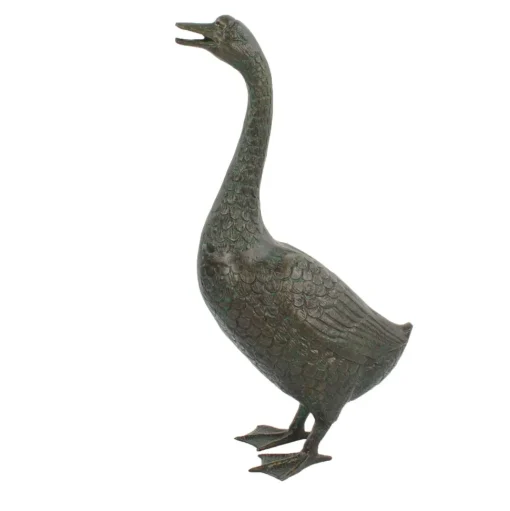 Goose 66cm Bronze Metal Garden Ornament