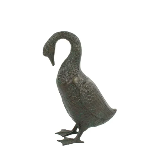 Goose 55cm Bronze Metal Garden Ornament