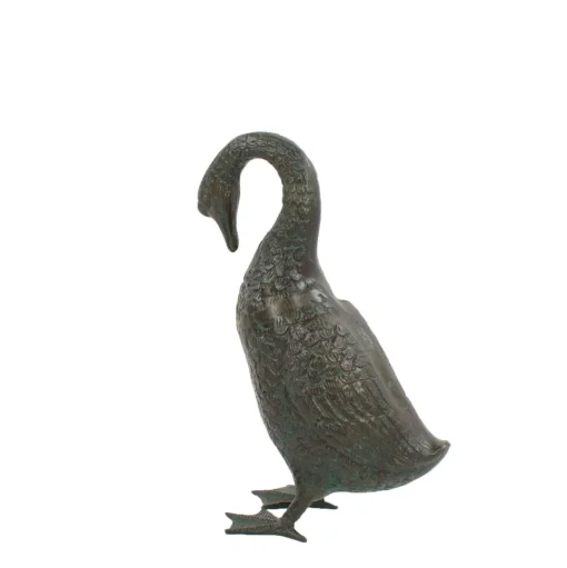 Goose 55cm Bronze Metal Garden Ornament
