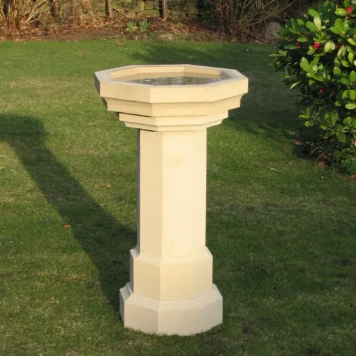 Gothic Design Stone Garden Birdbath