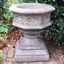 Gothic Font Stone Garden Planter