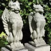 Gothic Griffin & Lion Stone Garden Statues