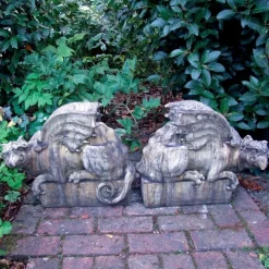 Gothic Griffins Stone Garden Ornaments