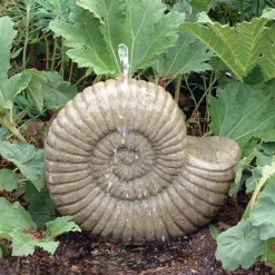 Grand Ammonite Fossil Stone Garden Water Feature
