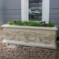 Grand Athena Trough Stone Garden Planter