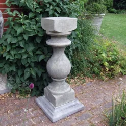 Grand Baluster Column Stone Garden Pedestal