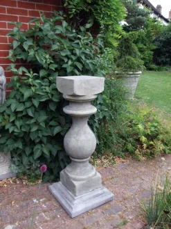 Grand Baluster Column Stone Garden Pedestal