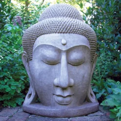 Grand Buddha Head Stone Garden Statue