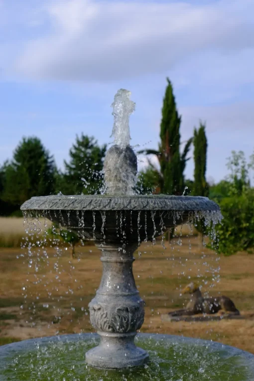Grand Double Tier 4m Emerald Marble Stone Water Fountain Feature