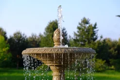 Grand Double Tier 4m Sandstone Stone Water Fountain Feature
