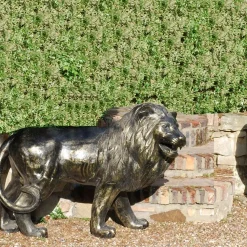 Grand Lions Bronze Metal Garden Statues