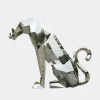 Grand Panther 87cm Geometric Metal Garden Sculpture