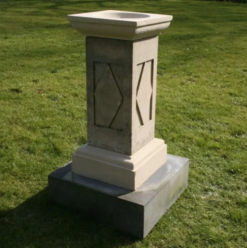 Grand Pedestal Design Stone Garden Birdbath