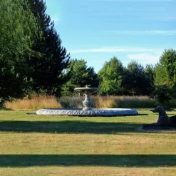 Grand Single Tier 4m Emerald Marble Stone Water Fountain Feature