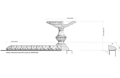 Grand Single Tier 4m Emerald Marble Stone Water Fountain Feature
