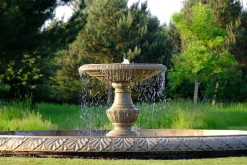 Grand Single Tier 4m Sandstone Stone Water Fountain Feature