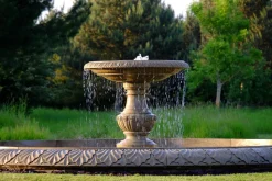 Grand Single Tier 4m Sandstone Stone Water Fountain Feature