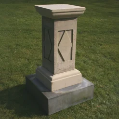 Grand Square 81cm Stone Sundial Pedestal