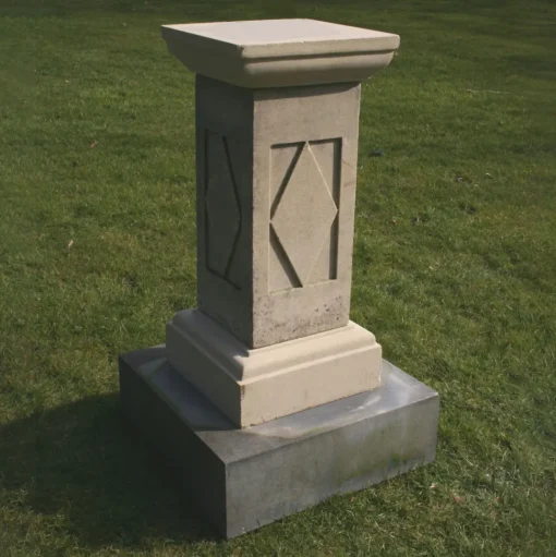 Grand Square 81cm Stone Sundial Pedestal