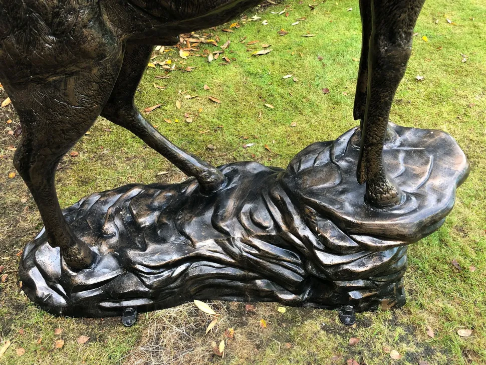 Grand Stag Life-Size 292cm Metal Bronze Garden Statue