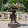 Grand Swan Urn Bronze Metal Garden Planter