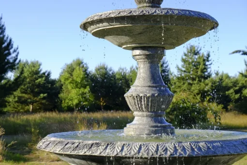 Grand Triple Tier 4m Emerald Marble Stone Water Fountain Feature