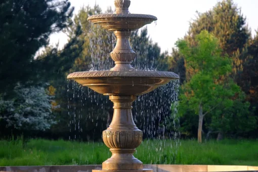 Grand Triple Tier 4m Sandstone Stone Water Fountain Feature