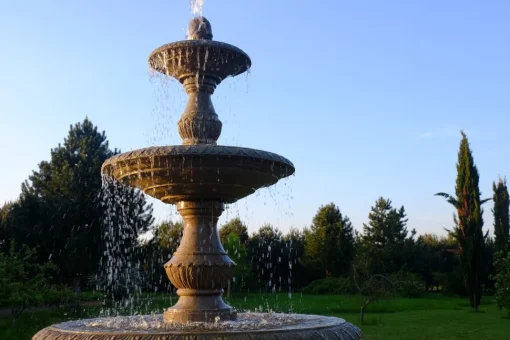 Grand Triple Tier 4m Sandstone Stone Water Fountain Feature